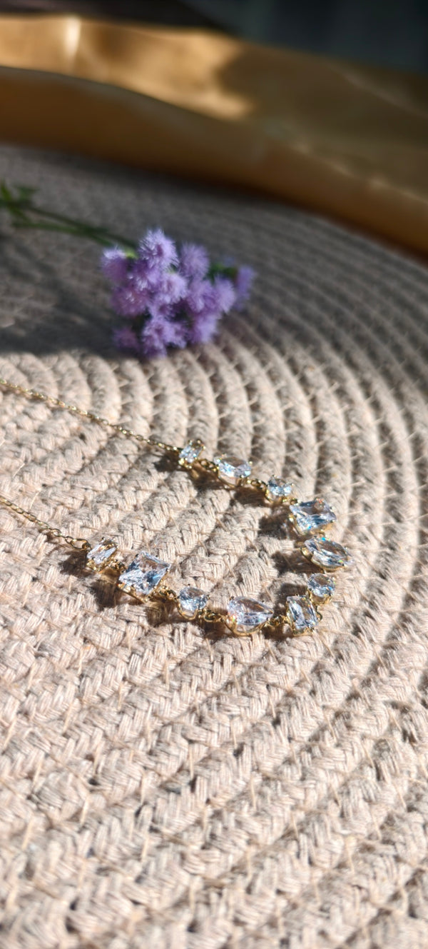 Emerald Elegance Anti-Tarnish Pendant Chain