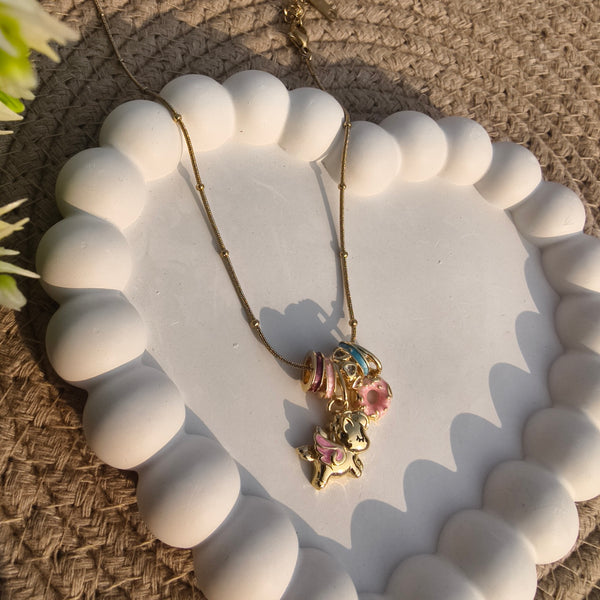 Dainty Pastel Unicorn Pendant Chain