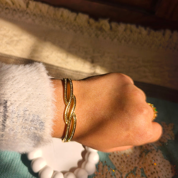 Radiant Loop CZ-Studded Bracelet