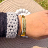 Diamond Pattern Gold Crystal Kada