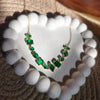 Emerald Elegance Anti-Tarnish Pendant Chain