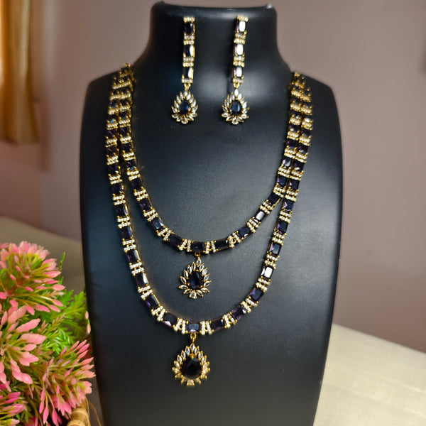 Midnight Sapphire Royale Layered Necklace Set
