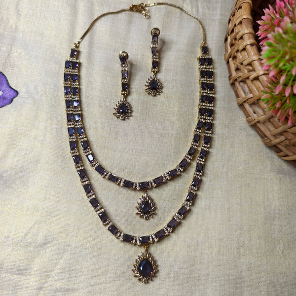Midnight Sapphire Royale Layered Necklace Set