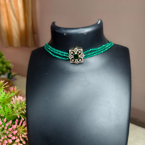 Crystal Beads Choker Necklace
