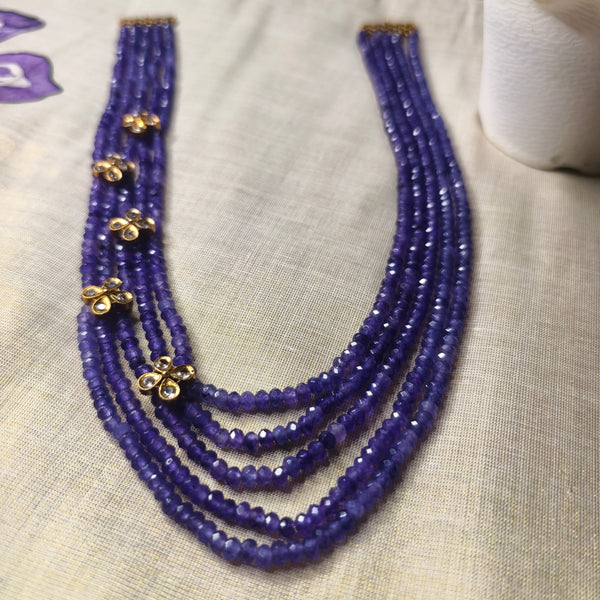 Royal Sapphire Bloom Beads Necklace