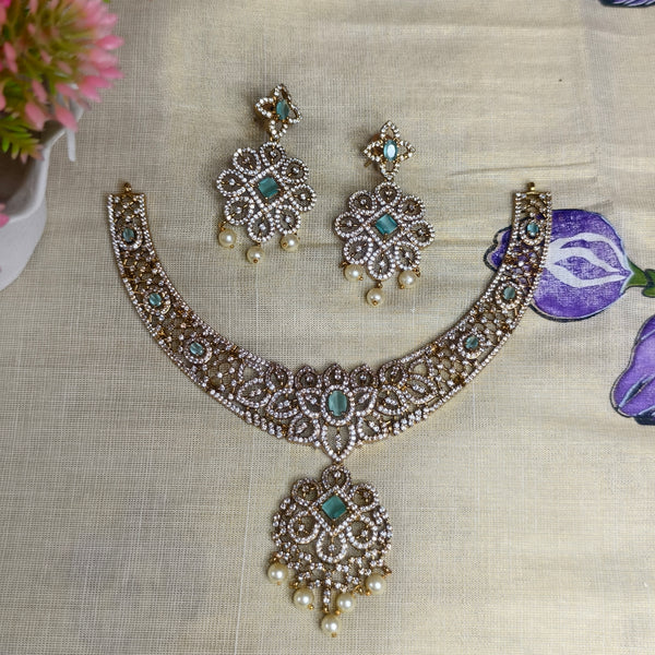 Aqua Royale Victorian Choker Necklace Set