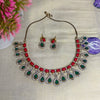 Emerald Ruby Royale Choker Necklace Set