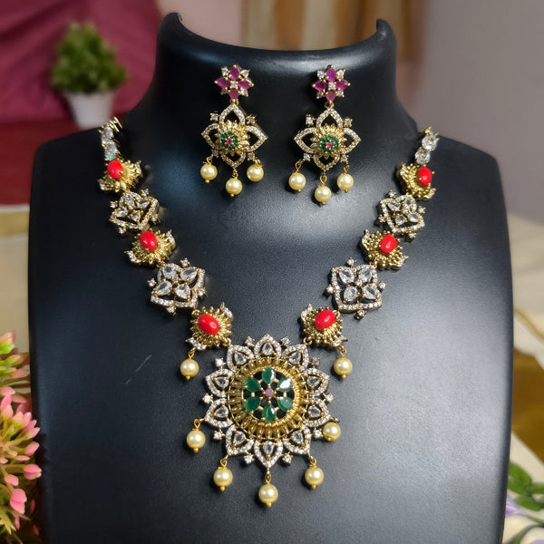 Navratna Bloom Heritage Necklace Set
