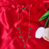 Midnight Teardrop Anti-Tarnish Necklace & Earrings Set