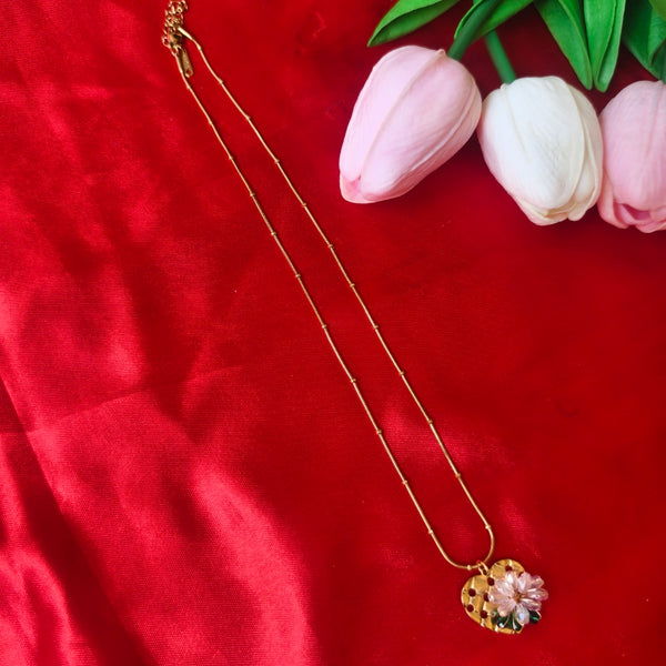 BloomCharm Floral Anti-Tarnish Pendant Chain