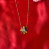 Golden Daisy Sparkle Anti-Tarnish Pendant Chain
