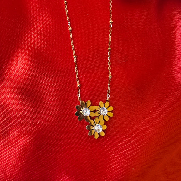 Blooming Hearts Anti-Tarnish Pendant Chain