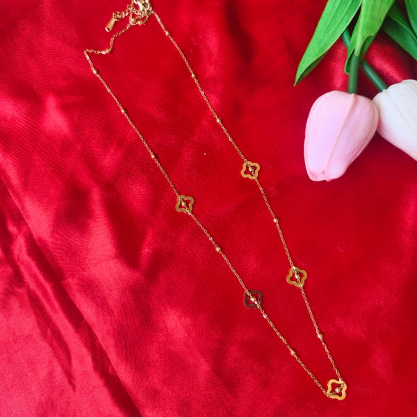 Golden Clover Anti-Tarnish Pendant Chain