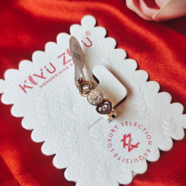 Eterna Hearts Anti-Tarnish Crystal Ring