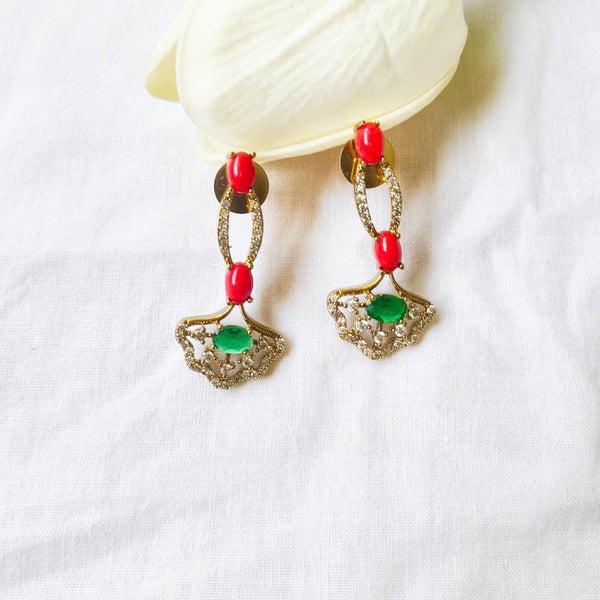 Gulnaar Emerald Bloom Necklace Set