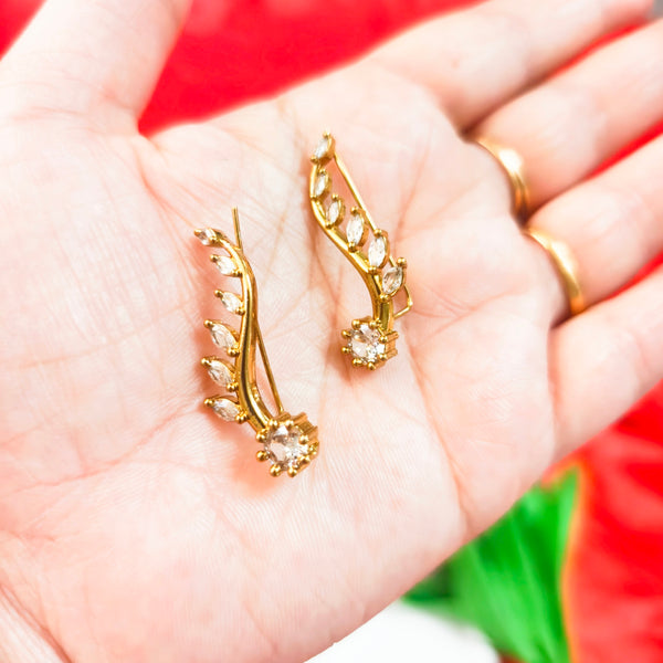 Designer Leaf & Bloom Ear Cuffs