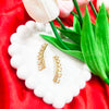 Leaf Trail Crystal Ear Cuffs