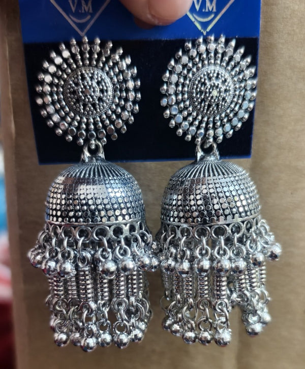 Traditional Dome Jhumkis with Ghungroo Tassels