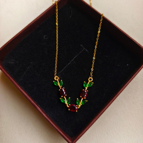 Ruby Tulip Anti-Tarnish Pendant Chain