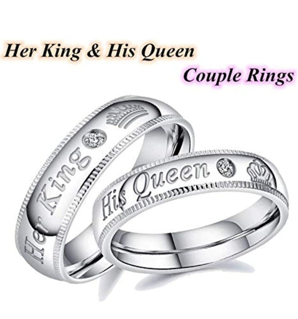 Royal Bond Couple Rings – Her King & His Queen 👑💎