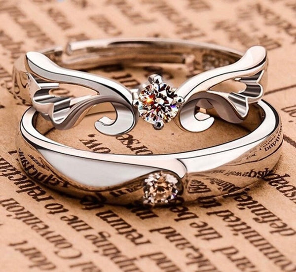 Eternal Harmony Couple Rings – Silver Love Bands ✨💞
