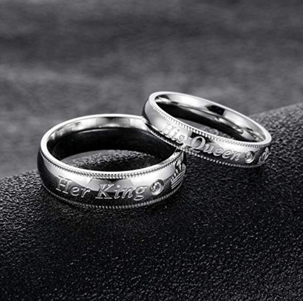 Royal Bond Couple Rings – Her King & His Queen 👑💎