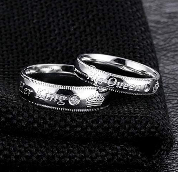 Royal Bond Couple Rings – Her King & His Queen 👑💎