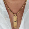 Shree Ram Engraved Anti-Tarnish Gold-Plated Men’s Chain Pendant
