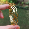 Wave Luxe Anti-Tarnish Bangle Set of 3