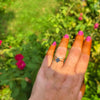 Midnight Clover Anti-Tarnish Gold Ring