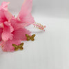 Golden Flutter Anti-Tarnish Butterfly Studs