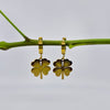 Golden Clover Anti-Tarnish Drop Earrings