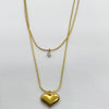 HeartGlow Layered Pendant Chain