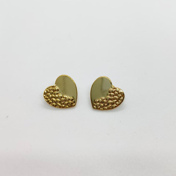 Golden Heart Aura Anti-Tarnish Earrings